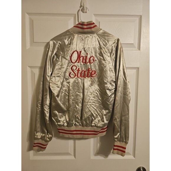 Vintage Ohio State Buckeyes  Zip Up Varsity Style Embroidered Jacket Mens Small - Picture 2 of 8
